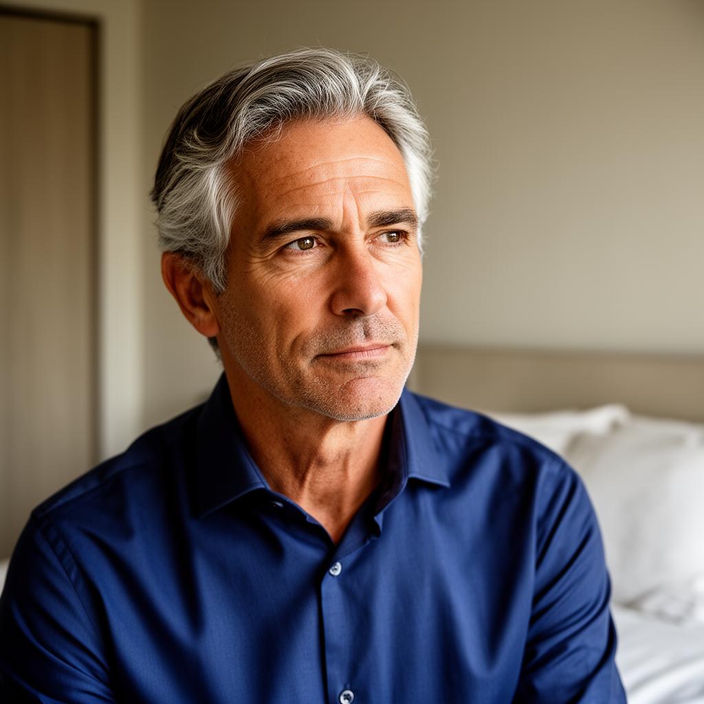 Homme confiant dans une chambre lumineuse